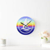 Horloge Ronde Sailboat design (Maison)