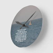 Horloge Ronde Sailboat Sea-with Sailing (Angle)