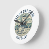 Horloge Ronde Sailor Cat Club (Angle)