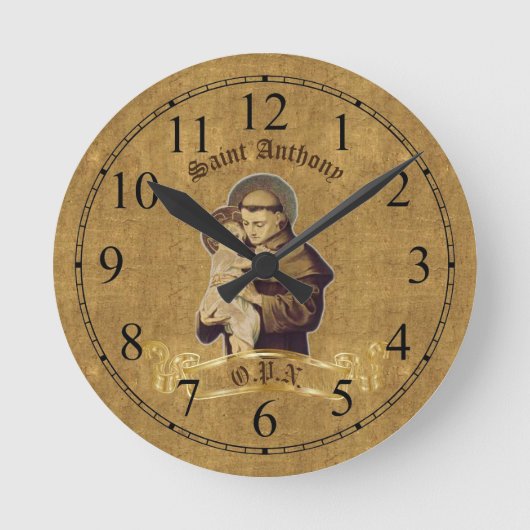 Horloge ronde Saint Anthony (Recto)