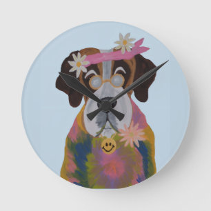 Horloge Ronde Saint Bernard Hippie