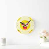 Horloge Ronde Saint Valentin Emoji (Maison)