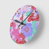 Horloge Ronde Sakura Pattern (Angle)