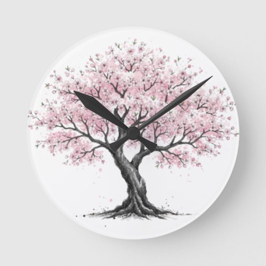 Horloge Ronde Sakura Tree (Recto)