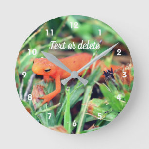 Horloge Ronde Salamandre orange Red Eft personnalisée nature