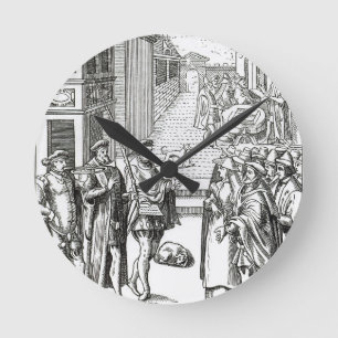 Horloge Ronde Sale by Town Crier, after a woodcut in 'Praxis Rer