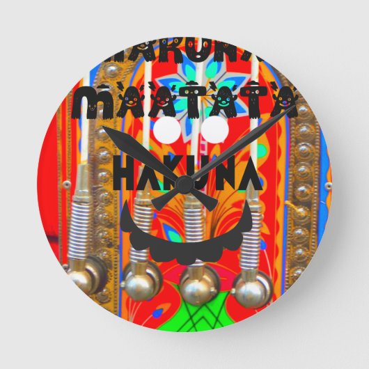 Horloge Ronde Samba couleurs du carnaval Hakuna Matata blings.pn (Recto)