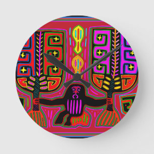 Horloge Ronde San Blas Kuna Homme avec fans