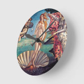 Horloge Ronde Sandro Botticelli - Naissance de Vénus - Beaux-Art (Angle)