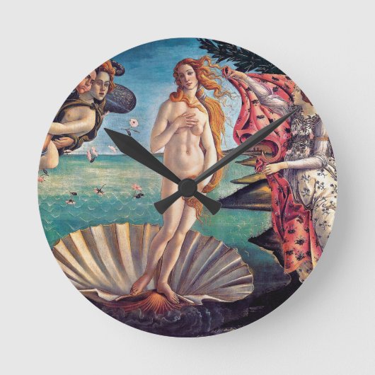 Horloge Ronde Sandro Botticelli - Naissance de Vénus - Beaux-Art (Recto)