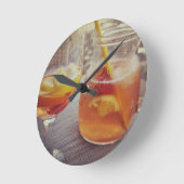 Horloge Ronde Sangria and Sunshine (Angle)
