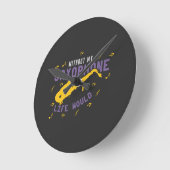 Horloge Ronde Sans mon saxophone (Angle)