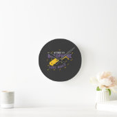 Horloge Ronde Sans mon saxophone (Maison)