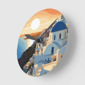 HORLOGE RONDE SANTORINI GRÈCE N° 1 (Angle)