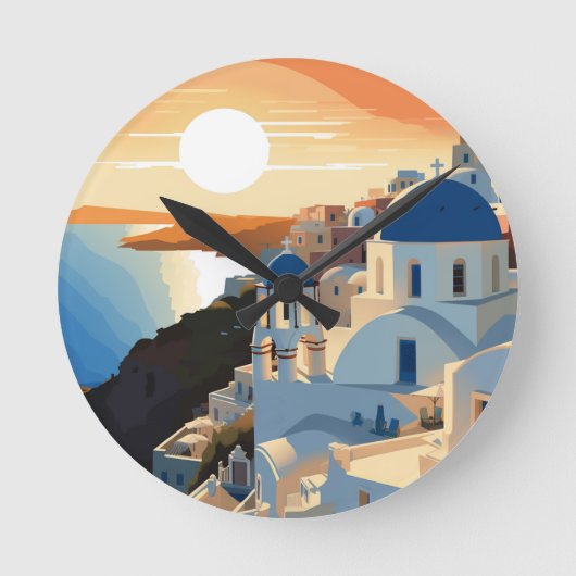 HORLOGE RONDE SANTORINI GRÈCE N° 1 (Recto)