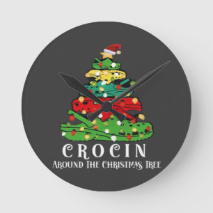 Horloge Ronde sapin de Noël