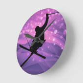 Horloge Ronde Saut à ski (Angle)