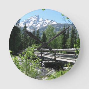 Horloge Ronde Saut de neige et de Wood Bridge