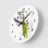 Horloge Ronde Saxophone (Angle)