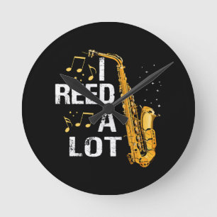 Horloge Ronde Saxophone drôle