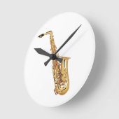 HORLOGE RONDE **SAXOPHONE** FERMER (Angle)