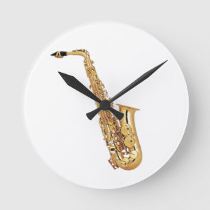 HORLOGE RONDE **SAXOPHONE** FERMER