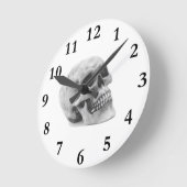 Horloge Ronde Scary Skull Halloween Theme (Angle)
