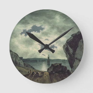 Horloge Ronde Scène de baie dans le clair de lune, 1787 (la