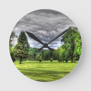 Horloge Ronde Scène de terrain de golf