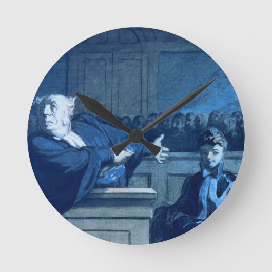Horloge Ronde Scène devant un tribunal (w/c) (Recto)