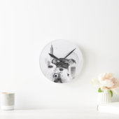 Horloge Ronde Schnauzer avec caméra (Maison)