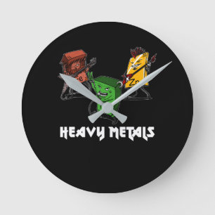 Horloge Ronde Science Chimie Métaux lourds Geek Nerd