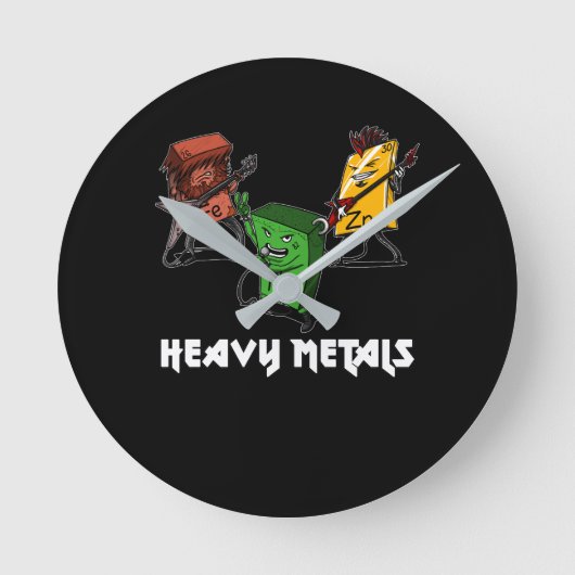 Horloge Ronde Science Chimie Métaux lourds Geek Nerd (Recto)