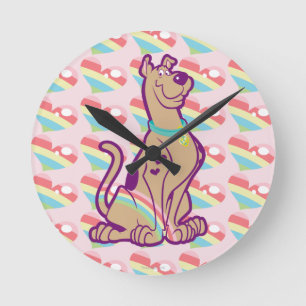 Horloge Ronde Scooby-Doo arc-en-ciel