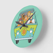 Horloge Ronde Scooby-Doo & Gang Mystery Machine (Angle)