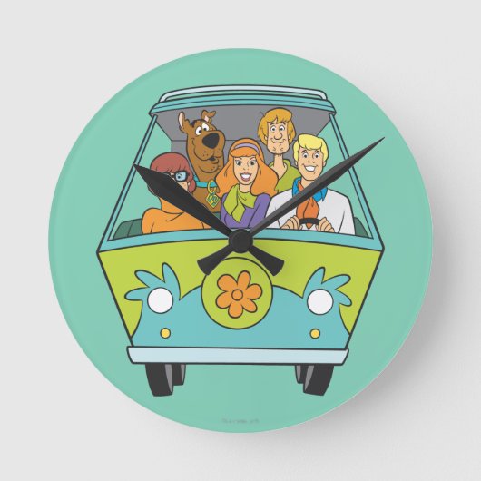 Horloge Ronde Scooby-Doo & Gang Mystery Machine (Recto)