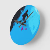 Horloge Ronde Scootering spatial - Stunt Scooter Boy (Angle)