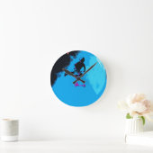 Horloge Ronde Scootering spatial - Stunt Scooter Boy (Maison)