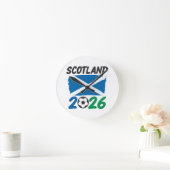 Horloge Ronde Scotland 2026 Soccer Fan Design / Saltire and Foot (Maison)