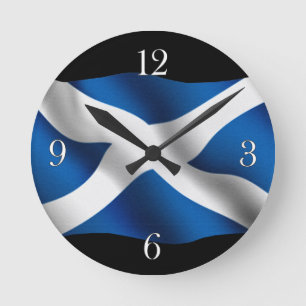Horloge Ronde SCOTLAND Flag Proud Scots Patriotic Wall Clock