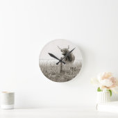 Horloge Ronde Scottish cow photograph (Maison)