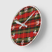 Horloge Ronde Scottish Flannel (Angle)