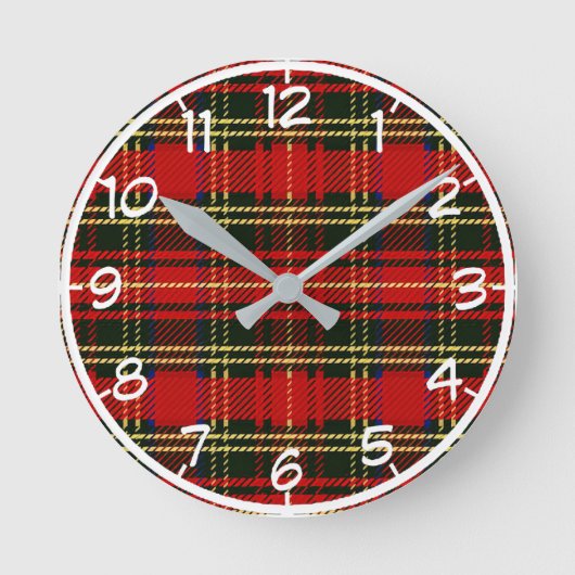 Horloge Ronde Scottish Flannel (Recto)