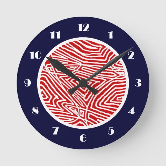 Horloge Ronde Scribble rouge (Recto)
