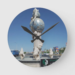 Horloge Ronde Sculpture aux habitants marins
