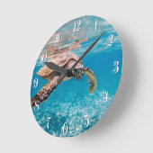 Horloge Ronde Sea turtle (Angle)