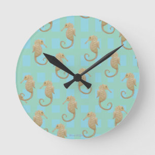 Horloge Ronde Seahorse Fish Maureen Girard Courage Ocean Healin