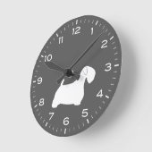 Horloge Ronde Sealyham Terrier (Angle)