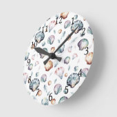 Horloge Ronde Seashell Ocean Beach Sea Shell Design 358 (Angle)