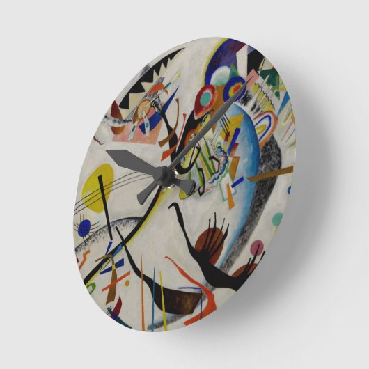 Horloge Ronde Segment bleu Kandinsky (Angle)